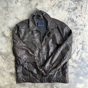 Tommy Hilfiger Dark Brown Leather Jacket